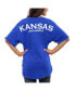 ფოტო #2 პროდუქტის Women's Royal Kansas Jayhawks Oversized T-shirt