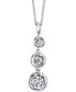 ფოტო #1 პროდუქტის Energy Diamond Three-Stone Pendant Necklace (1/4 ct. t.w.) in 14k Yellow or White Gold