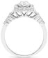 ფოტო #3 პროდუქტის Diamond Oval Halo Cluster Engagement Ring (3/4 ct. t.w.) in 14k White Gold