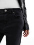 Фото #4 товара Miss Selfridge Petite heart pocket straight leg jean in black wash