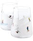 Фото #3 товара Holiday Stemless Wine Glasses, Set of 2, Created for Macy's