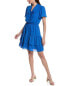 Фото #1 товара Nanette Nanette Lepore Crepe Chiffon Mini Dress Women's Blue 8