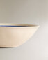 Stoneware bowl with rim