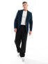 River Island slim suit jacket in blue