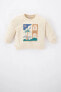 Erkek Bebek Palmiye Desenli Sweatshirt