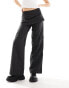 Фото #1 товара ASOS DESIGN trouser with skirt detail in black stripe