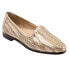 Фото #2 товара Trotters Liz III T2131-915 Womens Gold Wide Leather Loafer Flats Shoes 9