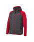 Men's Charcoal, Red Wisconsin Badgers Good On You Raglan Full-Zip Jacket