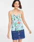 Фото #2 товара Women's Bird-Print Camisole Top, Created for Macy's