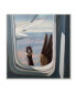 Hello from A Goose Airplane Window Scene Painting Wall Plaque Art, 12" L x 12" H