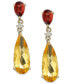 Фото #1 товара Серьги Macy's 14k Gold Citrine Garnet Diamond Pear