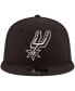 Фото #4 товара Men's Black San Antonio Spurs Official Team Color 9FIFTY Snapback Hat