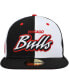 ფოტო #3 პროდუქტის Men's Black, White Chicago Bulls Griswold 59FIFTY Fitted Hat