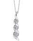 Фото #1 товара Macy's sirena Diamond Swirled Pendant Necklace (1/8 ct. t.w.) in 14k White Gold