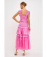 Фото #3 товара Women's Sheen Smocked Maxi Dress