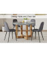 Circular Dining Table Set with 4 Chairs