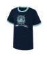 ფოტო #2 პროდუქტის Big Boys Navy Distressed Seattle Kraken Ice City T-shirt