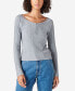 Rib-Knit Cloud Henley Top