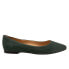 Фото #1 товара Trotters Estee T1556-309 Womens Green Wide Leather Ballet Flats Shoes