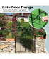 Garden Arch Arbor Trellis with Gate 7.5 ft Patio Archway Pergola for Wedding