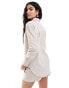 JDY long sleeve textured shirt co-ord in beige & white stripe Бежевый, L - EU 40 - фото #3