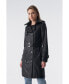 Фото #2 товара Women's Genuine Leather Trench Coat, Black