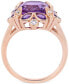 ფოტო #3 პროდუქტის Amethyst (3 ct. t.w.) & White Topaz (1/5 ct. t.w.) Ring in 18k Rose Gold-Plated Sterling Silver