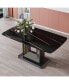 Фото #2 товара Black marble dining table 63"x35.4"30"