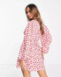 Фото #4 товара Glamorous wrap mini tea dress in pink ditsy