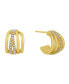 ფოტო #1 პროდუქტის Crystal C Hoop Earring