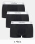 Calvin Klein 3 pack modern cotton trunk in black