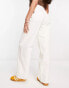 JJXX Tokyo high waisted wide leg jeans in white