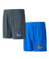 ფოტო #1 პროდუქტის Men's Royal, Charcoal Golden State Warriors Two-Pack Jersey-Knit Boxer Set