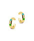 ფოტო #3 პროდუქტის Gold-Tone or Silver-Tone Colorful Enamel Enamel Accent Ear Cuff Set Of 2