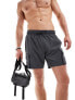 Hollister 9inch swim shorts in black with side pockets