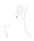 ფოტო #3 პროდუქტის Western Style Blue Turquoise Milgrain Cable Edge Oval Gemstone Drop Earrings For Women .925 Sterling Silver Wire Fish Hook