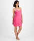 Women's Satin Lace-Trim Chemise, Created for Macy's