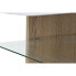 Фото #4 товара Вспомогательный стол DKD Home Decor Белый Коричневый Стеклянный Деревянный MDF 110 x 60 x 45 cm