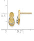 ფოტო #3 პროდუქტის Flip Flop Earrings in 14K Gold and Rhodium Plating
