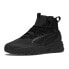 Фото #2 товара Puma RsTrck Mid Lifestyle Lace Up Mens Black Sneakers Casual Shoes 39514001
