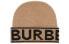 Фото #1 товара Burberry博柏利 Logo印花 绒线帽 男女同款情侣款 米色 / Шапка флисовая Burberry 80239831