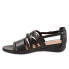 Фото #4 товара Softwalk Tula S2009-001 Womens Black Wide Leather Strap Sandals Shoes 6