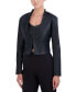 Фото #3 товара Women's Faux-Leather Fitted Jacket