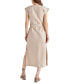 ფოტო #2 პროდუქტის Women's Aeris Notch-Neck Belted Midi Dress