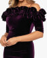 Фото #3 товара Women's Velvet Ruffled Gown