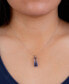 Ombré Crystal Pendant Necklace in Sterling Silver, 16" + 2" extender, Created for Macy's