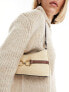 ASOS DESIGN straw buckle shoulder bag in natural