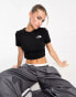 Фото #1 товара The North Face Simple Dome fitted cropped t-shirt in black