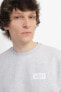 Фото #17 товара Relaxed Fit Crew Gri Sweatshirt