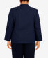 ფოტო #2 პროდუქტის Plus Size Classic Chic Button Front Long Sleeve Jacket